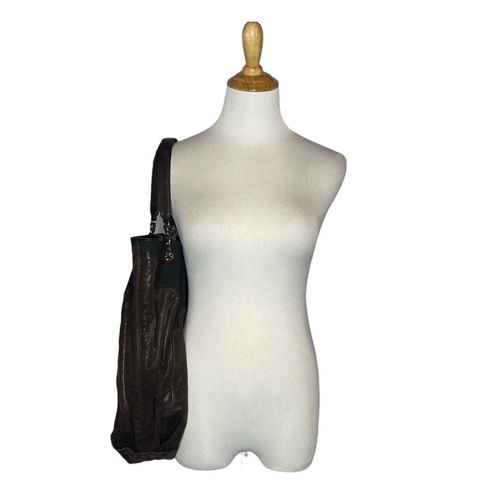 Stretch Spirit Large Cabas Hobo Bag brown lambskin leather - Picture 4 of 16